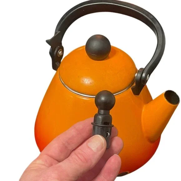 Le Creuset 1.7Qt Kone Stovetop Kettle - Flame Orange (Classic Removable Whistle) - Picture 4 of 7